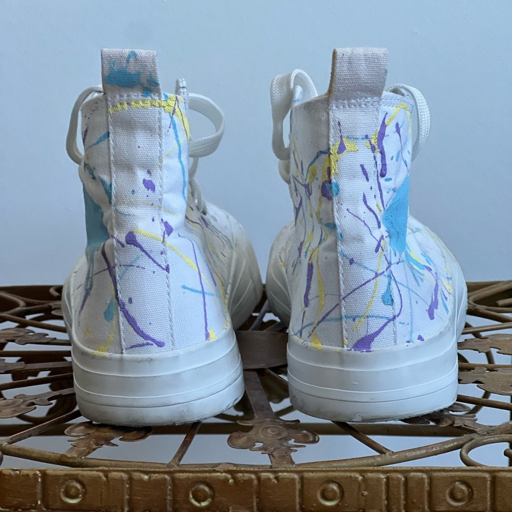 Buffalo Bills Handmade Spatter Paint Sneakers EUC - Picture 6 of 11